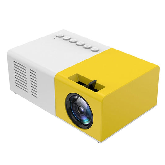 J9 1920x1080P 15 ANSI Portable Home Theater Mini LED HD Digital Projector, Basic Version, AU Plug(Yellow White) - Mini Projector by buy2fix | Online Shopping UK | buy2fix