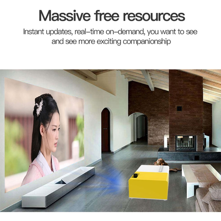 J9 1920x1080P 15 ANSI Portable Home Theater Mini LED HD Digital Projector, Basic Version, AU Plug(Yellow White) - Mini Projector by buy2fix | Online Shopping UK | buy2fix