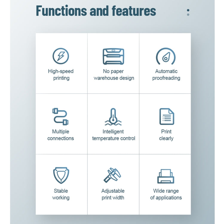 ZJ-8600 76x130 Single Paper Waybill Express Bill Label Printer, USB + Bluetooth Version, US Plug by buy2fix
