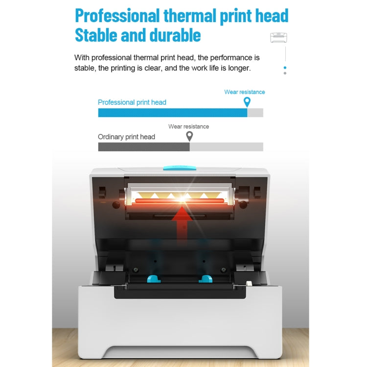 ZJ-8600 76x130 Single Paper Waybill Express Bill Label Printer, USB + Bluetooth Version, UK Plug by buy2fix