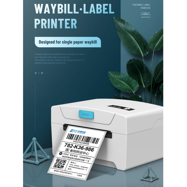 ZJ-8600 76x130 Single Paper Waybill Express Bill Label Printer, US Plug by buy2fix