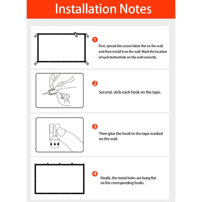 Simple Folding High Density Polyester Projector Film Curtain, Size:100 inch (16:9) Projection Area: 221x125cm - Film Curtains by buy2fix | Online Shopping UK | buy2fix