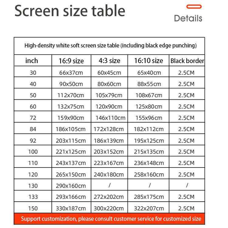 Simple Folding High Density Polyester Projector Film Curtain, Size:100 inch (16:9) Projection Area: 221x125cm - Film Curtains by buy2fix | Online Shopping UK | buy2fix