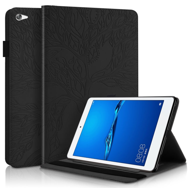 For Huawei Mediapad M5 Lite / C5 10.1 inch Life Tree Series Horizontal Flip Leather Case with Holder & Card Slots & Pen Slot(Black) by buy2fix