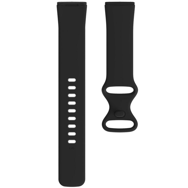 For Fitbit Versa 3 / Sense Silicone Watch Band, Size: S(Black) by buy2fix