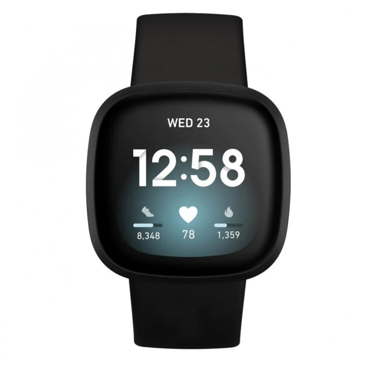 For Fitbit Versa 3 / Sense Silicone Watch Band, Size: S(Dark Purple) - Watch Bands by buy2fix | Online Shopping UK | buy2fix