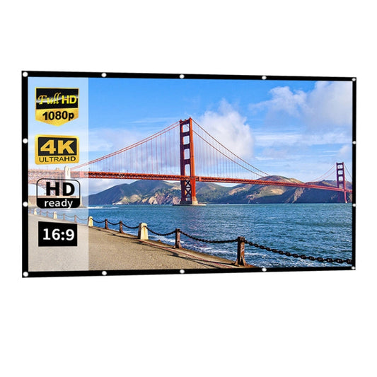 Simple Folding Thin Polyester Projector Film Curtain, Size:60 inch (4:3) Projection Area: 120x90cm - Film Curtains by buy2fix | Online Shopping UK | buy2fix