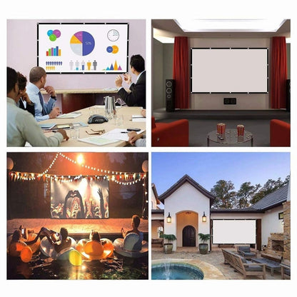 Simple Folding Thin Polyester Projector Film Curtain, Size:120 inch (4:3) Projection Area: 240x180cm - Film Curtains by buy2fix | Online Shopping UK | buy2fix