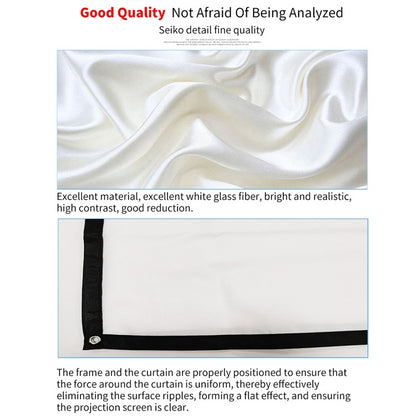 Simple Folding Thin Polyester Projector Film Curtain, Size:120 inch (4:3) Projection Area: 240x180cm - Film Curtains by buy2fix | Online Shopping UK | buy2fix