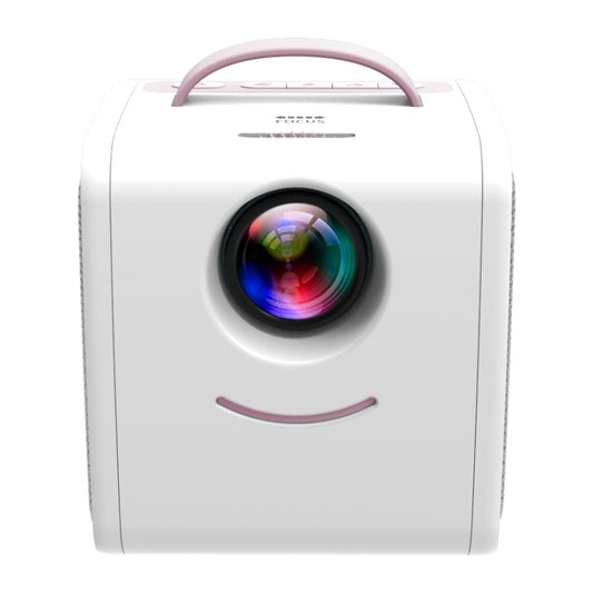 Q2 LED 1080P Mini Portable Projector Children Projector, Plug Type:UK Plug(Pink White) - Mini Projector by buy2fix | Online Shopping UK | buy2fix