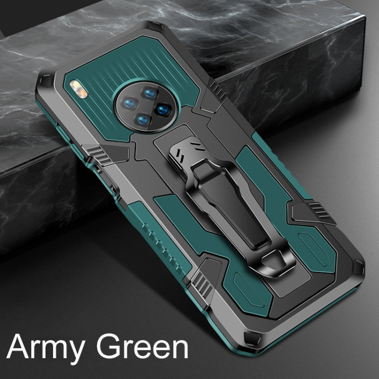 For Huawei Y9a Armor Warrior Shockproof PC + TPU Protective Case(Army Green) - Huawei Cases by buy2fix | Online Shopping UK | buy2fix