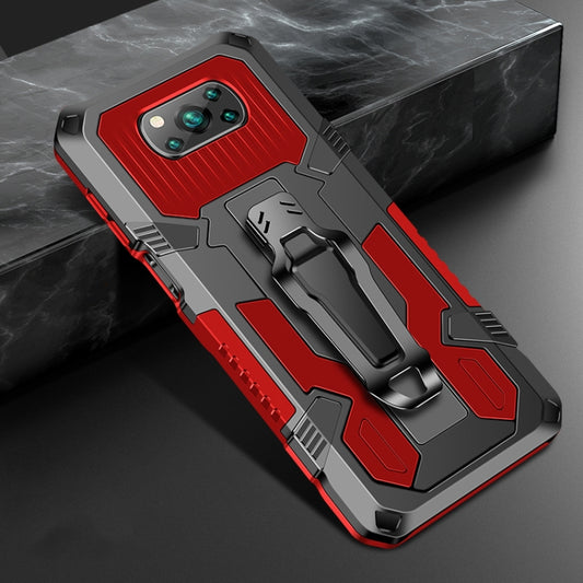 For Xiaomi Poco X3 / Poco X3 FNC / X3 Pro Armor Warrior Shockproof PC + TPU Protective Case(Red) - Xiaomi Cases by buy2fix | Online Shopping UK | buy2fix