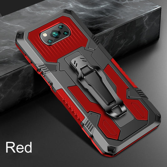 For Xiaomi Poco X3 / Poco X3 FNC / X3 Pro Armor Warrior Shockproof PC + TPU Protective Case(Red) - Xiaomi Cases by buy2fix | Online Shopping UK | buy2fix