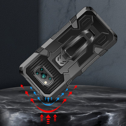 For Xiaomi Poco X3 / Poco X3 FNC / X3 Pro Armor Warrior Shockproof PC + TPU Protective Case(Blue) by buy2fix