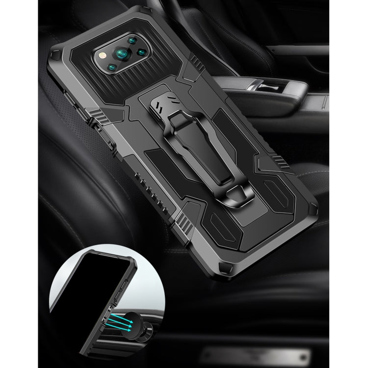 For Xiaomi Poco X3 / Poco X3 FNC / X3 Pro Armor Warrior Shockproof PC + TPU Protective Case(Coffee) by buy2fix