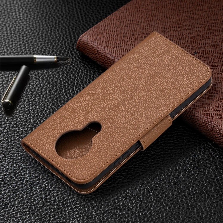 For Nokia 3.4 Litchi Texture Pure Color Horizontal Flip Leather Case with Holder & Card Slots & Wallet & Lanyard(Brown) - Nokia Cases by buy2fix | Online Shopping UK | buy2fix