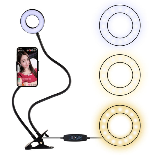 3.5 inch Adjustable Live Broadcast Aluminum Alloy Clip LED Fill Light with Phone Clamp - Ring Light by ADAI | Online Shopping UK | buy2fix
