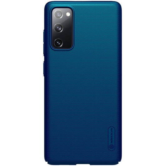 For Samsung Galaxy S20 FE NILLKIN Frosted Concave-convex Texture PC Protective Case(Peacock Blue) - Galaxy S20 FE Cases by NILLKIN | Online Shopping UK | buy2fix