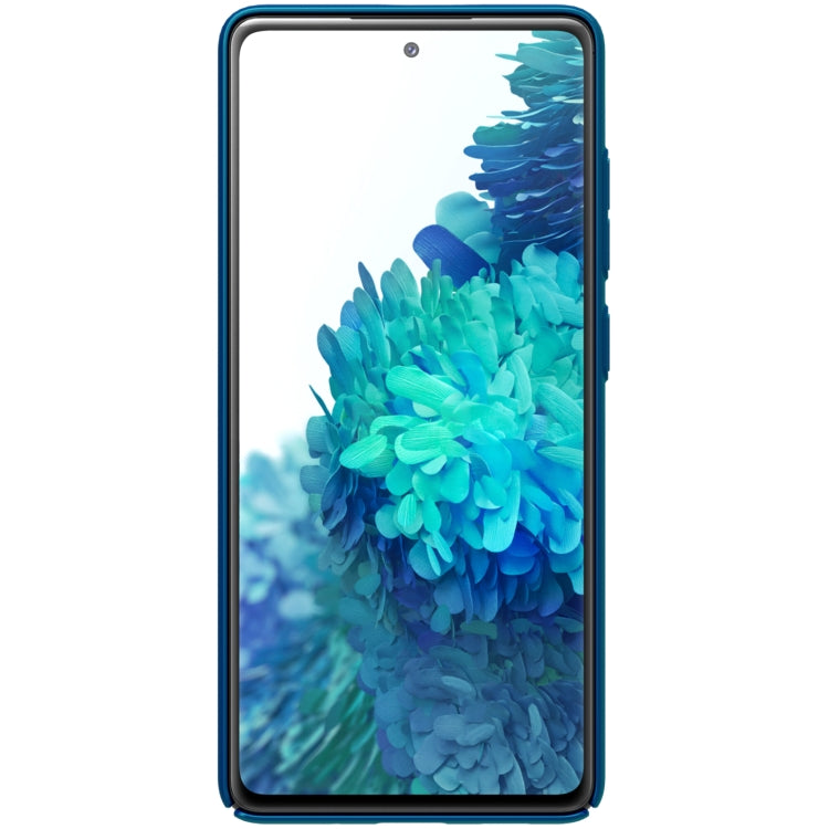 For Samsung Galaxy S20 FE NILLKIN Frosted Concave-convex Texture PC Protective Case(Peacock Blue) - Galaxy S20 FE Cases by NILLKIN | Online Shopping UK | buy2fix