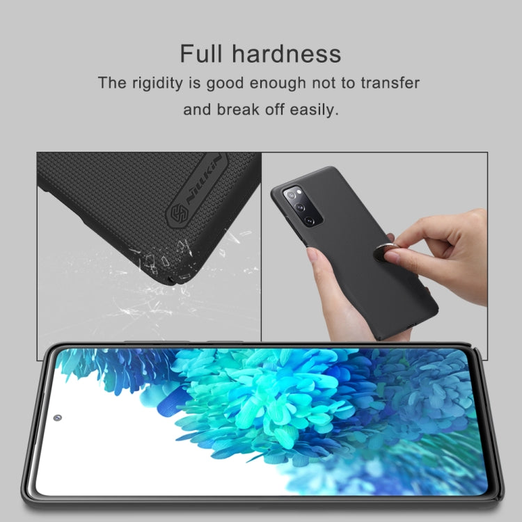 For Samsung Galaxy S20 FE NILLKIN Frosted Concave-convex Texture PC Protective Case(Peacock Blue) - Galaxy S20 FE Cases by NILLKIN | Online Shopping UK | buy2fix