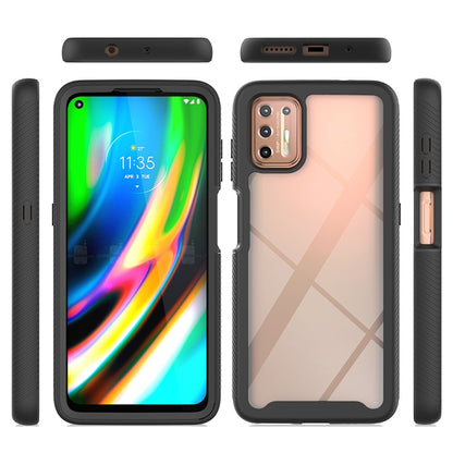 For Motorola Moto G9 Plus Starry Sky Solid Color Series Shockproof PC + TPU Protective Case(Red) - Motorola Cases by buy2fix | Online Shopping UK | buy2fix