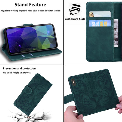 For Samsung Galaxy S20 FE / S20 FE 5G / S20 Lite Tiger Embossing Pattern Horizontal Flip Leather Case with Holder & Card Slots & Wallet(Green) - Galaxy S20 FE Cases by NILLKIN | Online Shopping UK | buy2fix