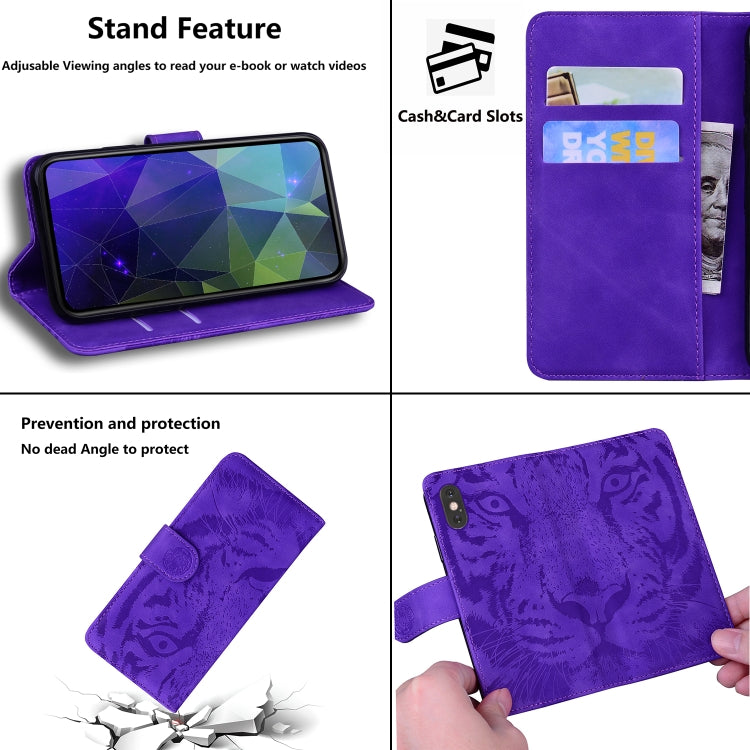 For Samsung Galaxy S20 FE / S20 FE 5G / S20 Lite Tiger Embossing Pattern Horizontal Flip Leather Case with Holder & Card Slots & Wallet(Purple) - Galaxy S20 FE Cases by NILLKIN | Online Shopping UK | buy2fix