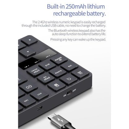 533 35 Keys 2.4G Ultra-thin Design Wireless Charging Digital Keyboard by buy2fix