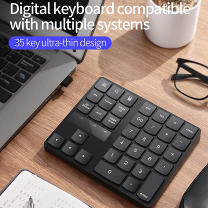 533 35 Keys 2.4G Ultra-thin Design Wireless Charging Digital Keyboard by buy2fix