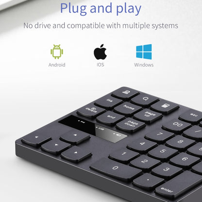 533 35 Keys 2.4G Ultra-thin Design Wireless Charging Digital Keyboard by buy2fix