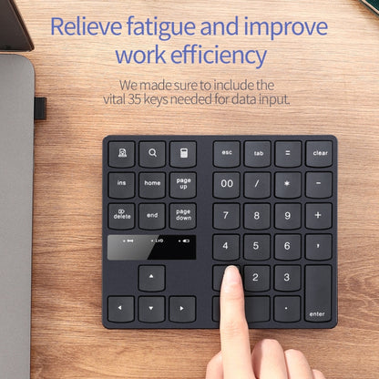 533 35 Keys 2.4G Ultra-thin Design Wireless Charging Digital Keyboard by buy2fix