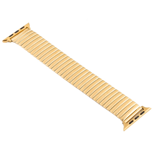 Elastic Aluminum Watch Band For Apple Watch Series 9&8&7 41mm / SE 3&SE 2&6&SE&5&4 40mm / 3&2&1 38mm(Gold) - Watch Bands by buy2fix | Online Shopping UK | buy2fix