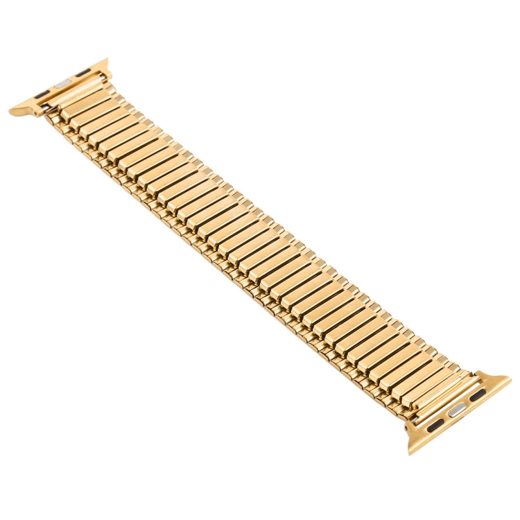 Elastic Aluminum Watch Band For Apple Watch Series 9&8&7 41mm / SE 3&SE 2&6&SE&5&4 40mm / 3&2&1 38mm(Gold) - Watch Bands by buy2fix | Online Shopping UK | buy2fix