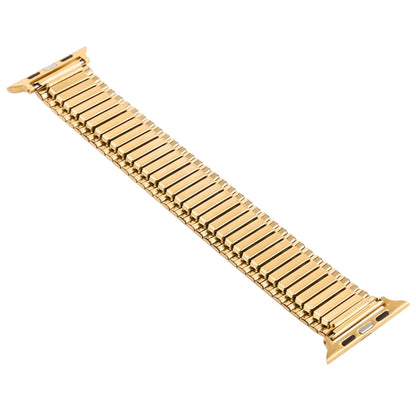 Elastic Aluminum Watch Band For Apple Watch Series 9&8&7 41mm / SE 3&SE 2&6&SE&5&4 40mm / 3&2&1 38mm(Gold) - Watch Bands by buy2fix | Online Shopping UK | buy2fix