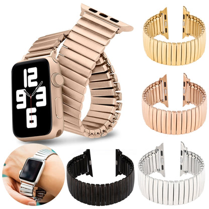 Elastic Aluminum Watch Band For Apple Watch Series 7 45mm / 6 & SE & 5 & 4 44mm / 3 & 2 & 1 42mm(Silver) - Watch Bands by buy2fix | Online Shopping UK | buy2fix
