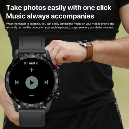 1.3 inch Touch Screen Dual-mode Bluetooth Smart Watch, Support Sleep Monitor / Heart Rate Monitor / Blood Pressure Monitoring(Black Silicone Strap) - Smart Watches by buy2fix | Online Shopping UK | buy2fix
