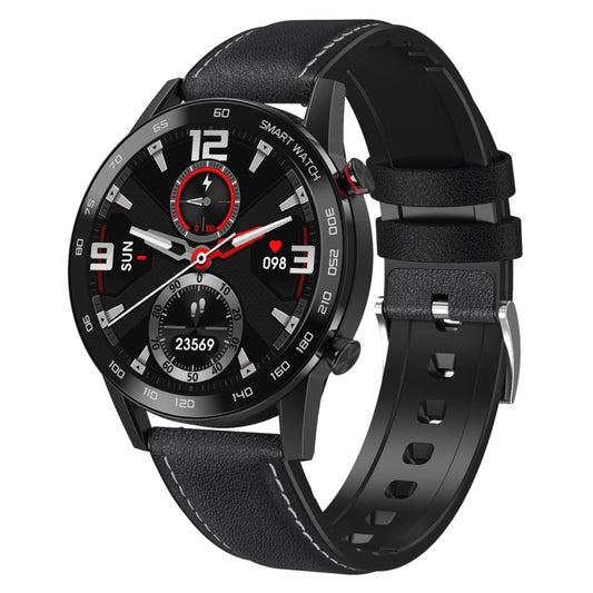1.3 inch Touch Screen Dual-mode Bluetooth Smart Watch, Support Sleep Monitor / Heart Rate Monitor / Blood Pressure Monitoring(Black Leather Strap) - Smart Watches by buy2fix | Online Shopping UK | buy2fix