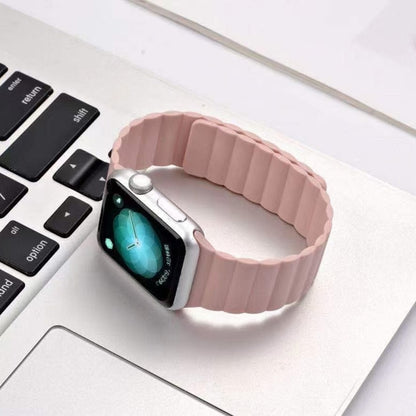 Magnetic Loop Watch Band For Apple Watch Series 7 41mm / 6 & SE & 5 & 4 40mm / 3 & 2 & 1 38mm(Pink) - Watch Bands by buy2fix | Online Shopping UK | buy2fix