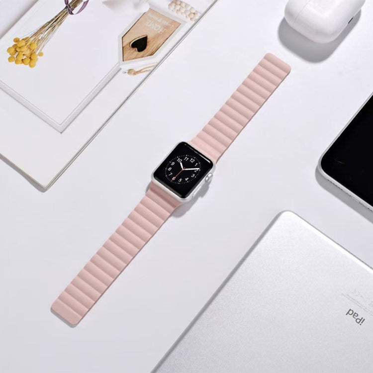 Magnetic Loop Watch Band For Apple Watch Series 7 41mm / 6 & SE & 5 & 4 40mm / 3 & 2 & 1 38mm(Pink) - Watch Bands by buy2fix | Online Shopping UK | buy2fix