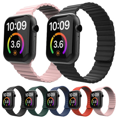 Magnetic Loop Watch Band For Apple Watch Series 7 41mm / 6 & SE & 5 & 4 40mm / 3 & 2 & 1 38mm(Pink) - Watch Bands by buy2fix | Online Shopping UK | buy2fix