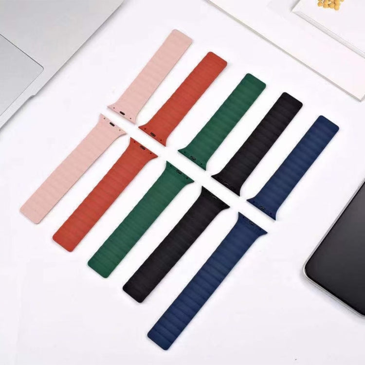 Magnetic Loop Watch Band For Apple Watch Series 7 41mm / 6 & SE & 5 & 4 40mm / 3 & 2 & 1 38mm(Pink) - Watch Bands by buy2fix | Online Shopping UK | buy2fix