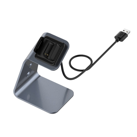 For Fitbit Charge 4 / 3 / 3 SE Universal Aluminum Alloy Charger Holder with Chip Protection, Support Fast Charging(Grey) - Charger by buy2fix | Online Shopping UK | buy2fix