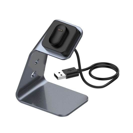 For Fitbit Inspire / Inspire HR / Ace 2 Universal Aluminum Alloy Charger Holder with Chip Protection, Support Fast Charging(Grey) - Charger by buy2fix | Online Shopping UK | buy2fix