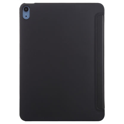 TPU Three-fold Horizontal Flip Smart Leather Case with Sleep / Wake-up Function & Holder For iPad Air 2022 / 2020 10.9(Black) - iPad Air (2022) / (2020) 10.9 Cases by buy2fix | Online Shopping UK | buy2fix