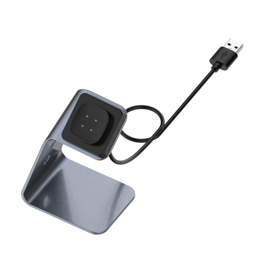 For Fitbit Versa 3 / Fitbit Sence Aluminum Alloy Charger Holder with Chip Protection, Support Fast Charging(Grey) - Charger by buy2fix | Online Shopping UK | buy2fix