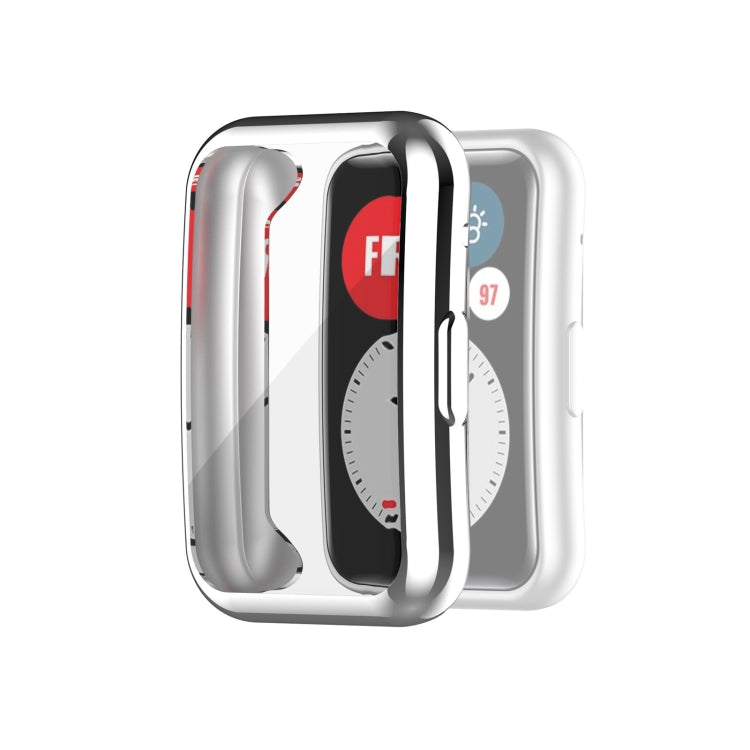 For Huawei Watch Fit Full Coverage TPU Protective Case Cover(Silver) by buy2fix