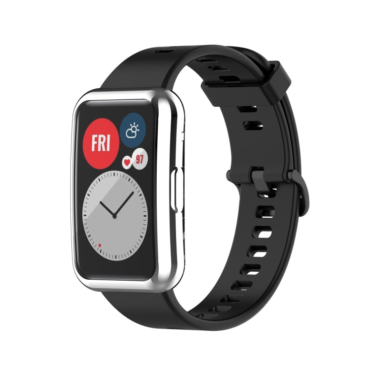 For Huawei Watch Fit Full Coverage TPU Protective Case Cover(Silver) by buy2fix