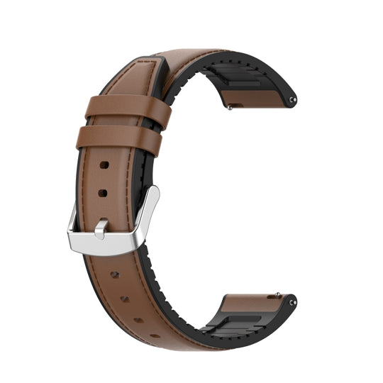 Bracelet de montre en cuir de silicone 22 mm pour Huawei Watch GT 2 Pro (marron)