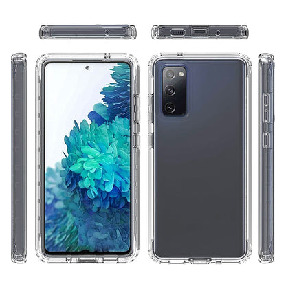 For Samsung Galaxy S20 FE Shockproof High Transparency Two-color Gradual Change PC+TPU Candy Colors Protective Case(Blue) by buy2fix
