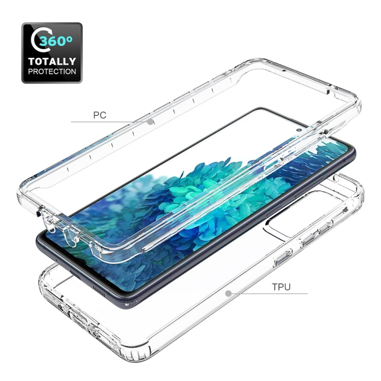 For Samsung Galaxy S20 FE Shockproof High Transparency Two-color Gradual Change PC+TPU Candy Colors Protective Case(Blue) by buy2fix
